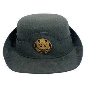 VTG Vietnam Era Womans US Army Corp WAC Enlisted NCO Grade Army Wool Pot Hat